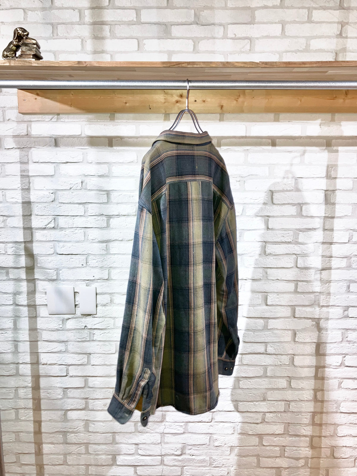 "ST JOHN'S BAY" Old Heavy Flannel Check Shirt