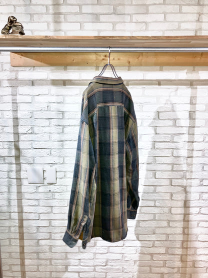 "ST JOHN'S BAY" Old Heavy Flannel Check Shirt