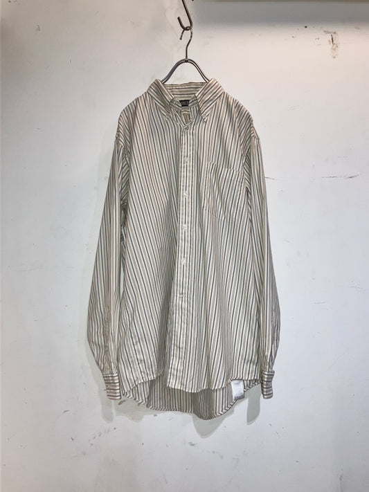 "LANDS'END" 00s Stripe Dress Shirt