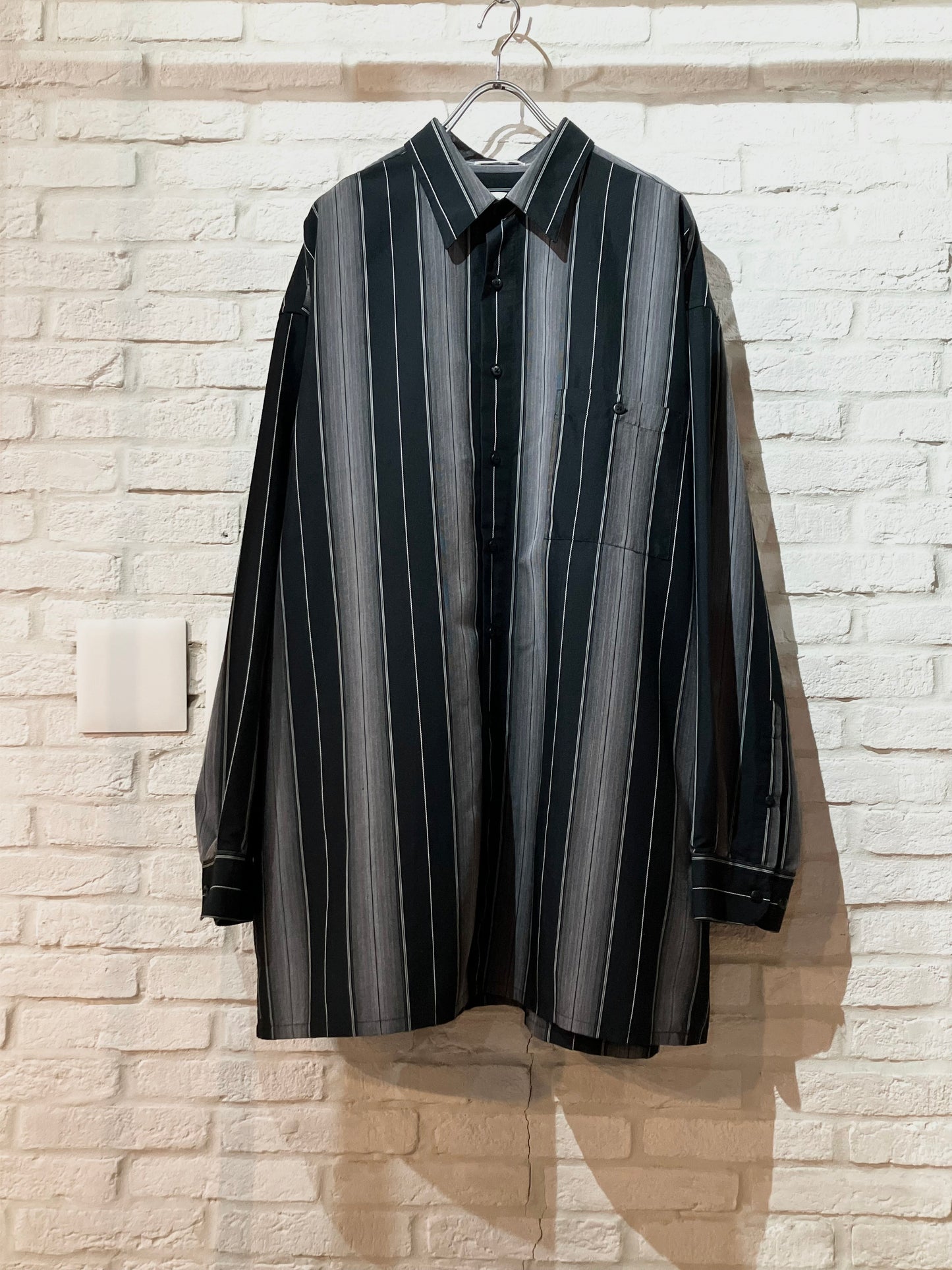 "pierre cardin" Old Oversized Stripe Shirt