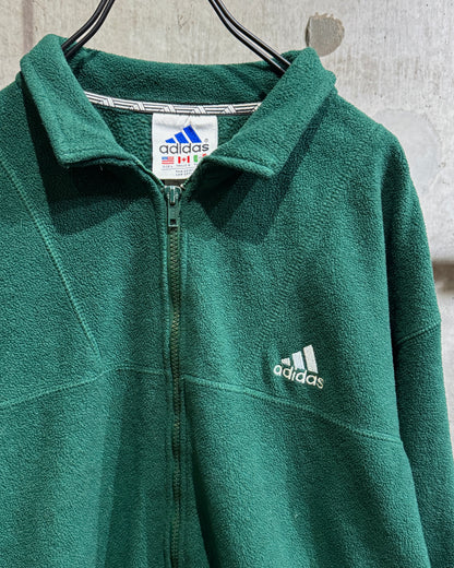 Old Adidas Forest Green Fleece Jacket
