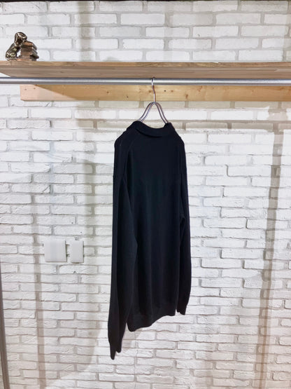 Old Merino Wool Knit Polo Shirt