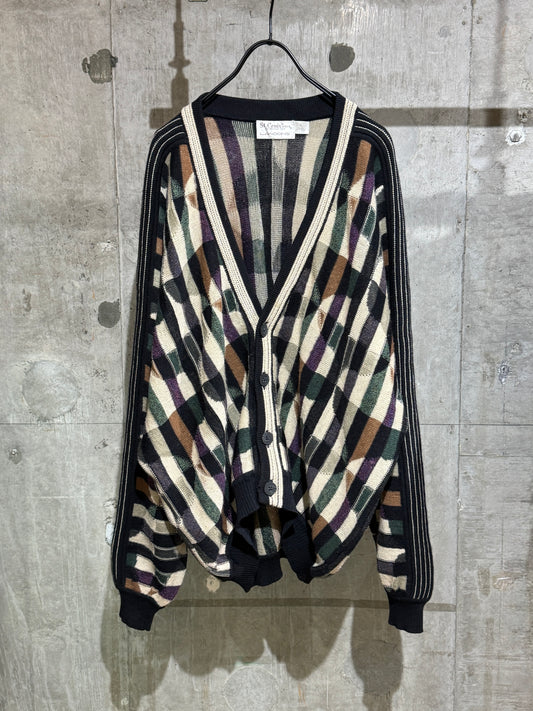 Old St. Croix Geometric Pattern Cardigan