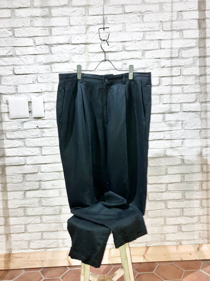 "claiborne" 00s Linen&Rayon Wide Slacks