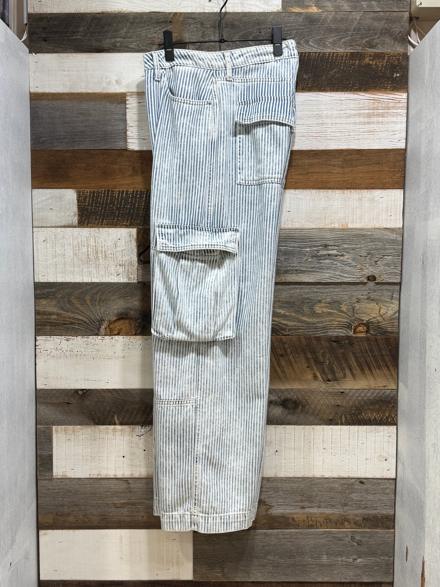 10s Hickory Striped Wide Leg Cargos