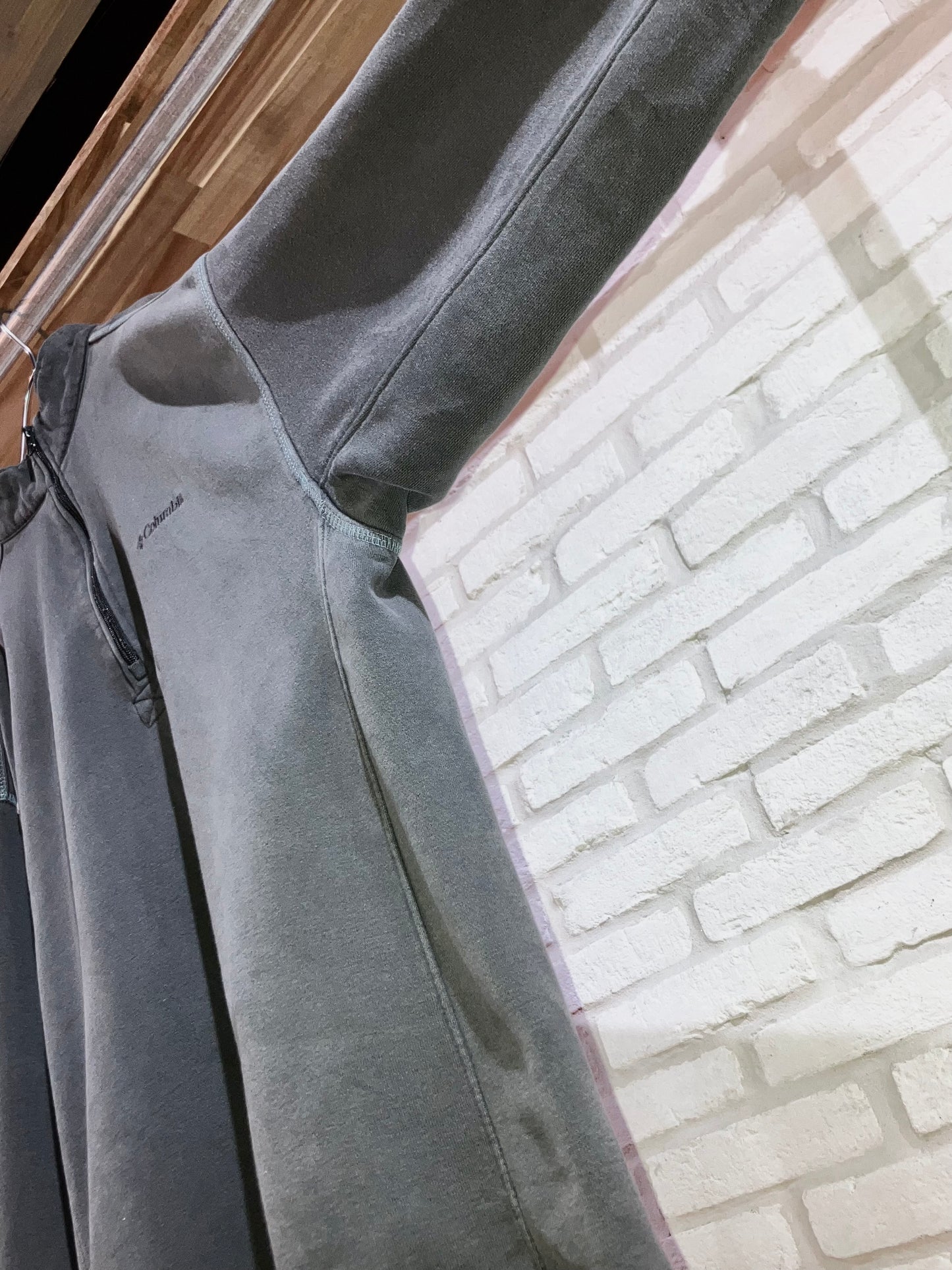 "Columbia" 00s Design Half Zip Sweat