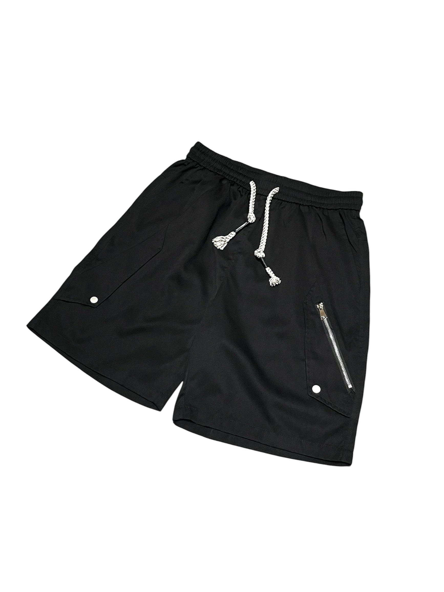 00s Flap & Zip Design Wide Shorts – BUSINESS AS USUAL
