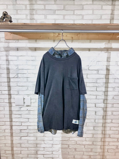 "puritan" Old Printed Check Shirt
