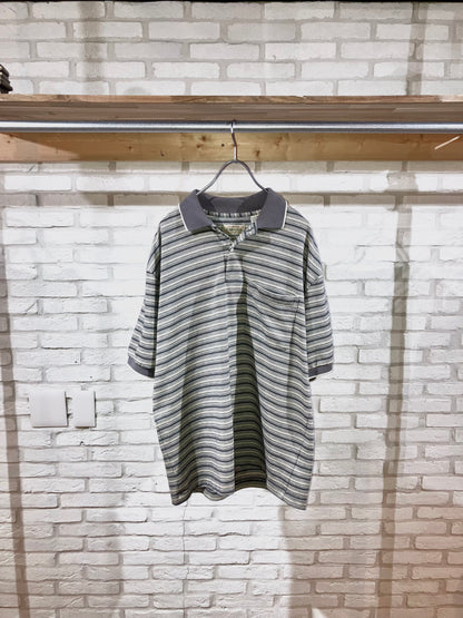 "ST JOHN'S BAY" 00s Border Polo Shirt