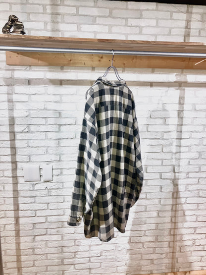 "puritan" Old Oversized Printed Check Shirt
