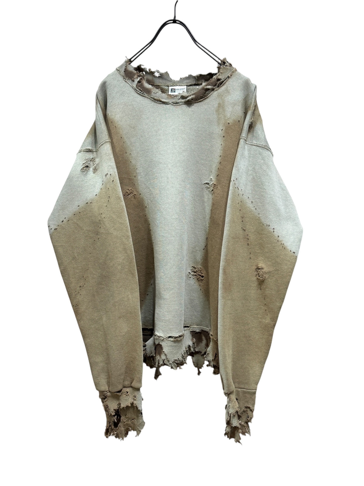 Old Bleach Washed Destroyed Sweatshirt