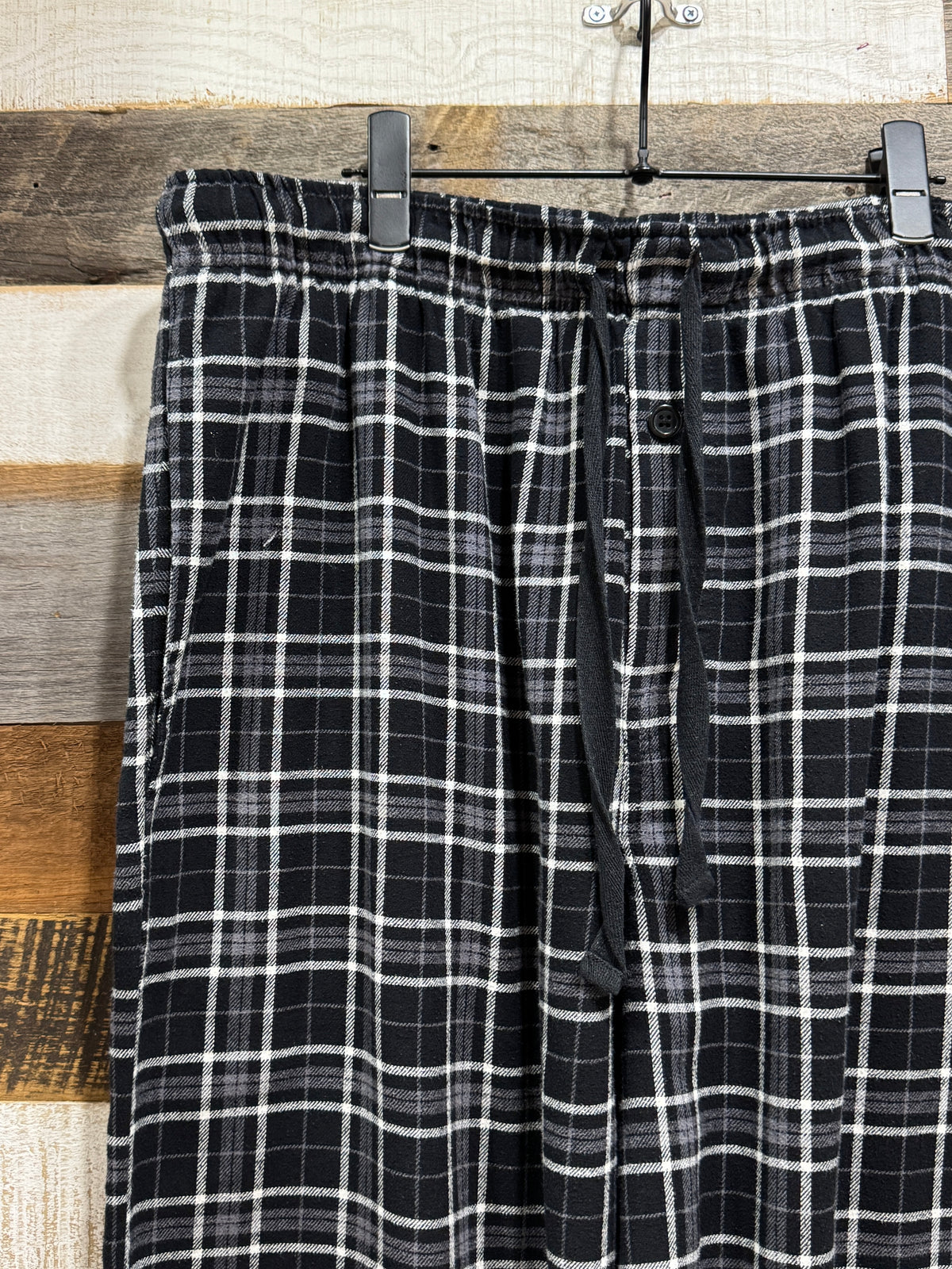 George Plaid Plannel Wide EZ Pants