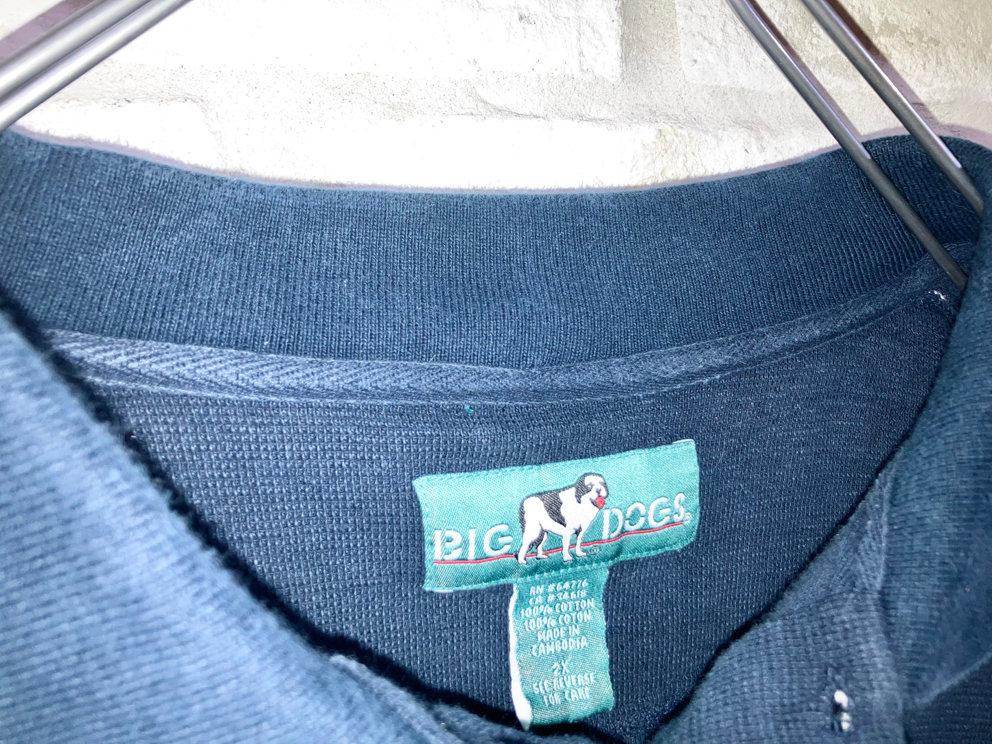 "BIG DOGS" 00s Oversized Polo Shirt