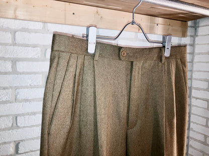 "Zanella" Vintage Cashmere Mix Wide Slacks "Special Fabric!!!"