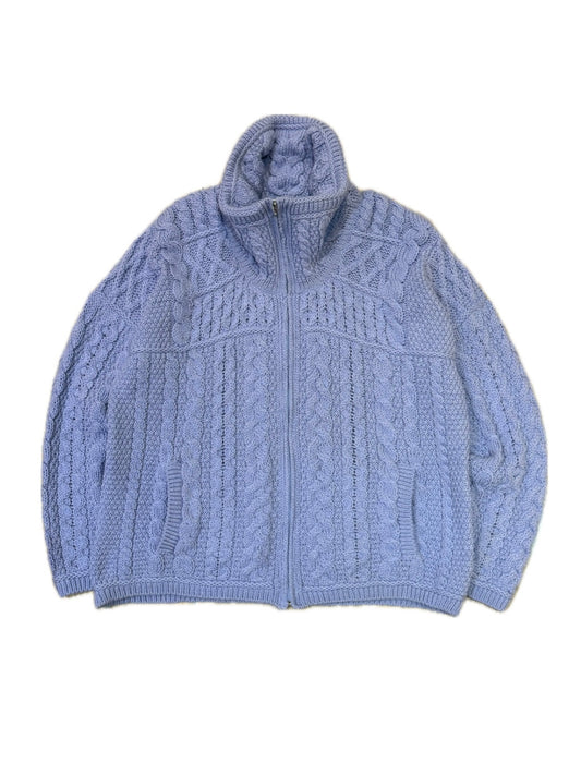 Aran Crafts Merino Wool Zip-up Cardigan