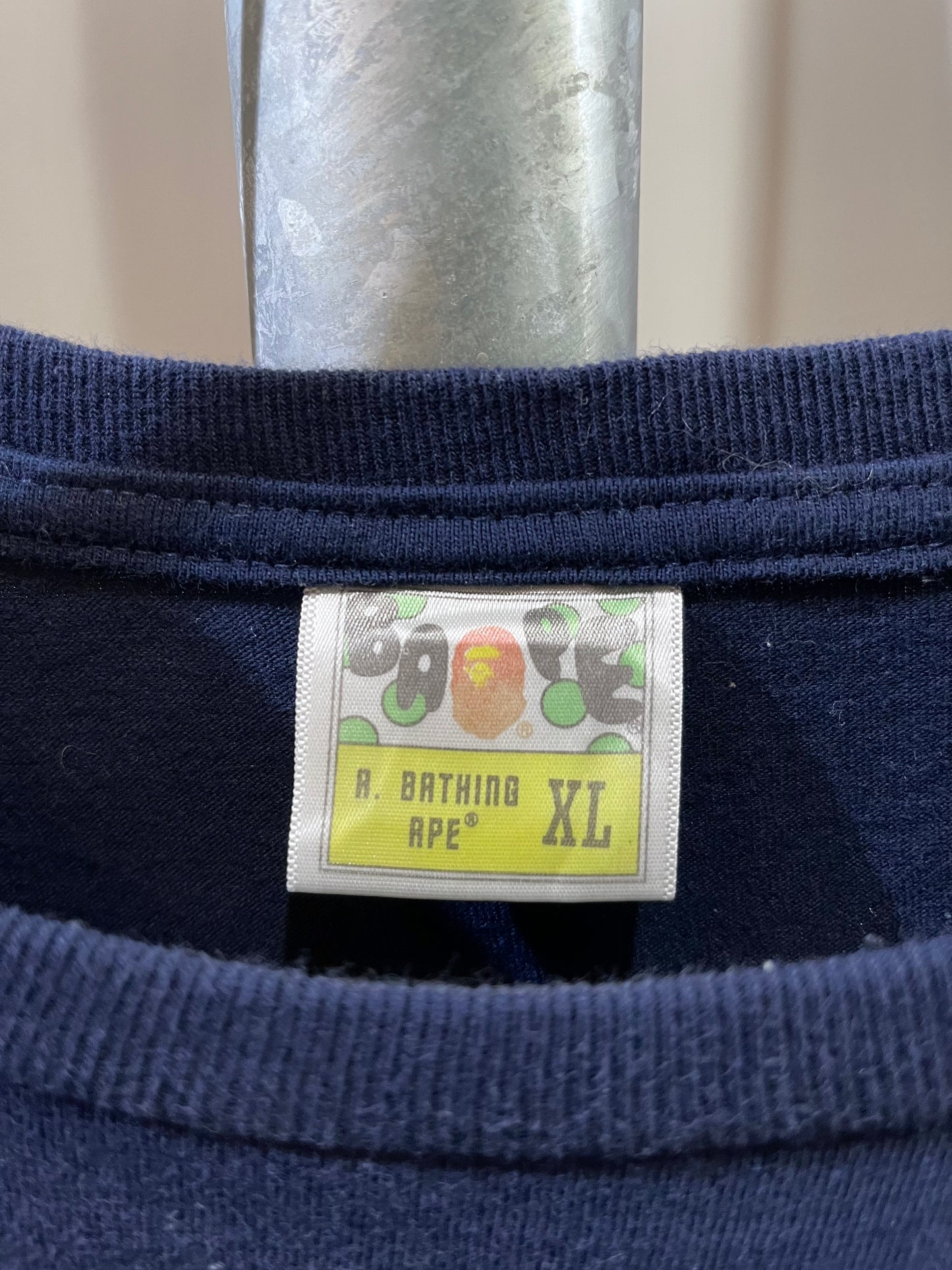 Old A BATHING APE college print Tee
