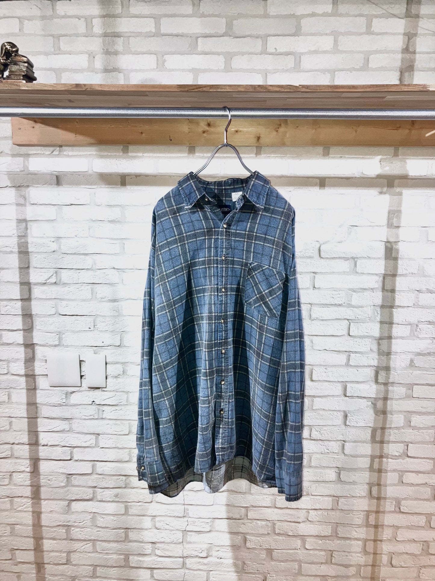 "puritan" Old Printed Check Shirt