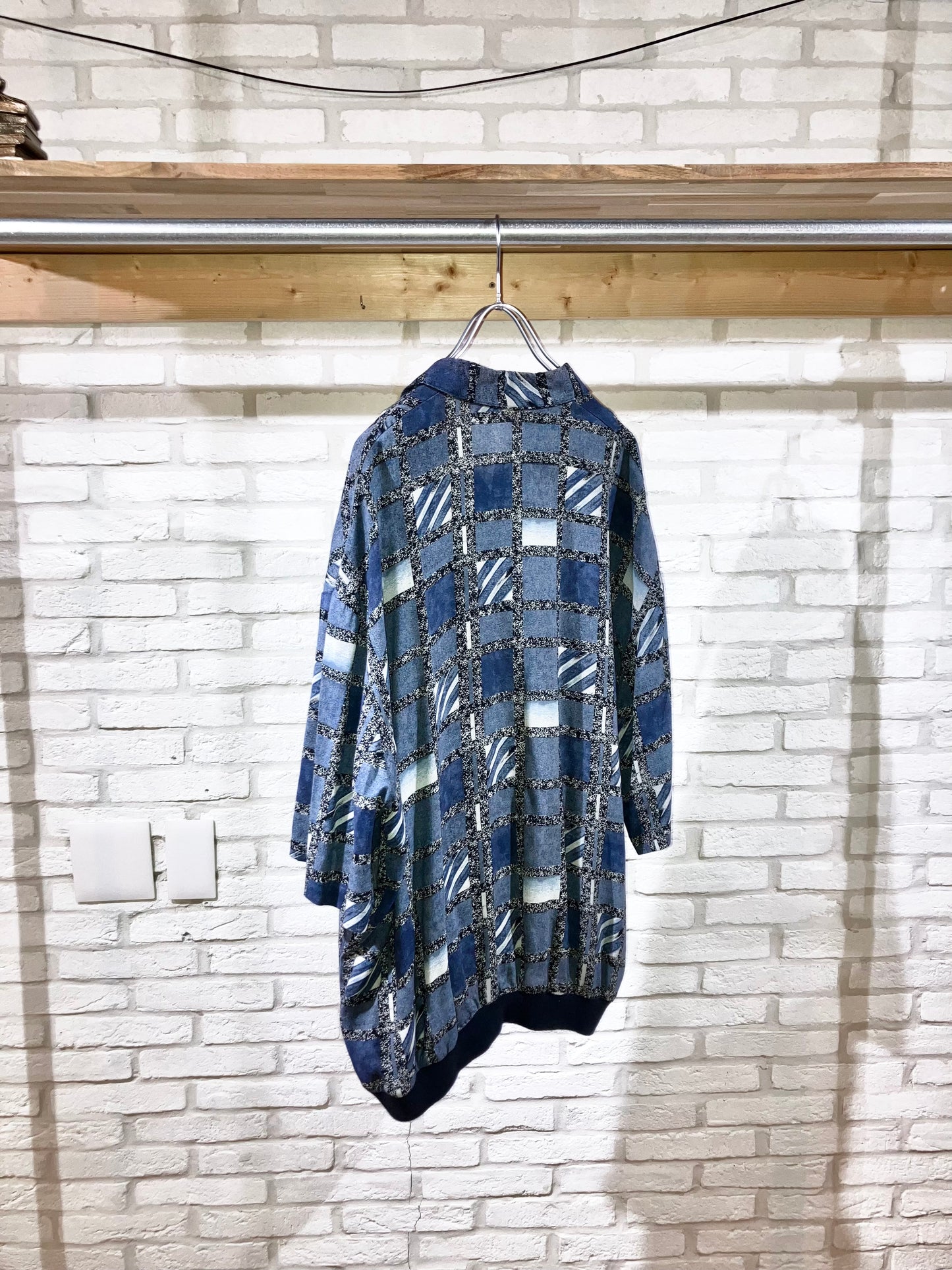 Old Oversized Design Pollover Rayon Shirt