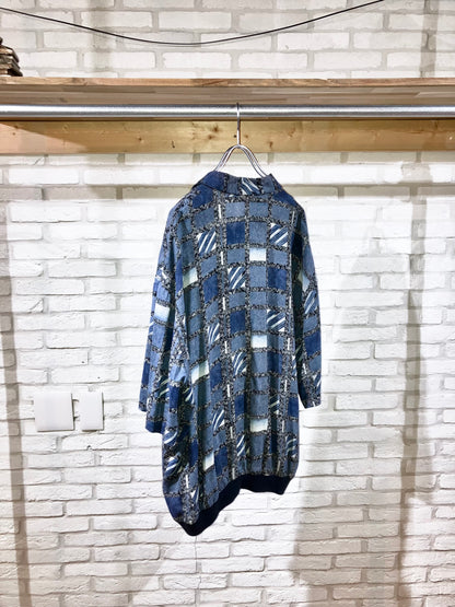 Old Oversized Design Pollover Rayon Shirt