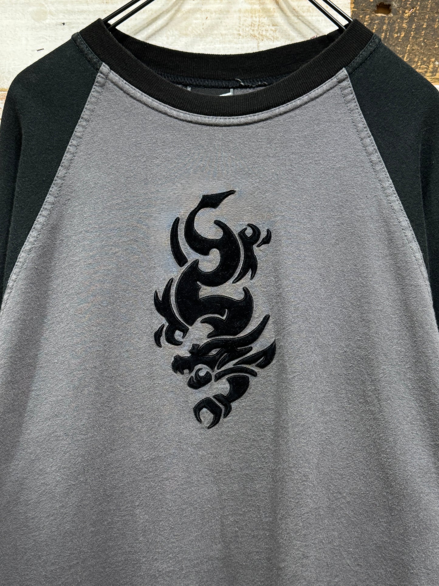 Y2K Dragon Raglan LS Tee