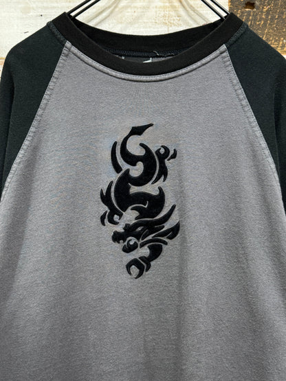 Y2K Dragon Raglan LS Tee