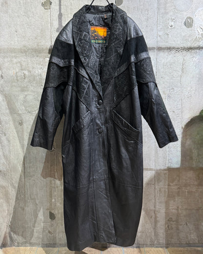 Vintage OUTBROOK Leather Long Coat