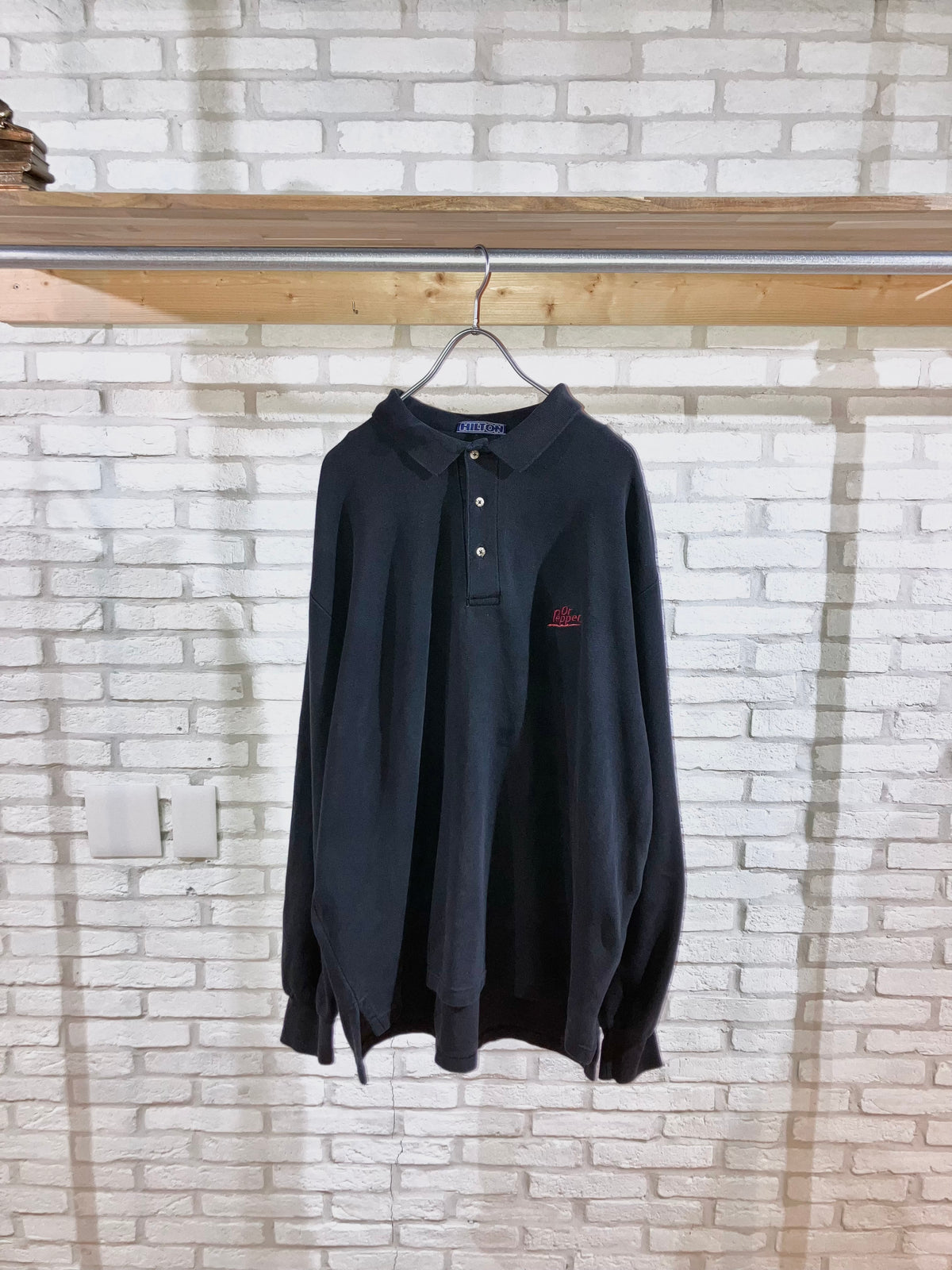 "Dr.Pepper" Old Embroidery Polo Shirt