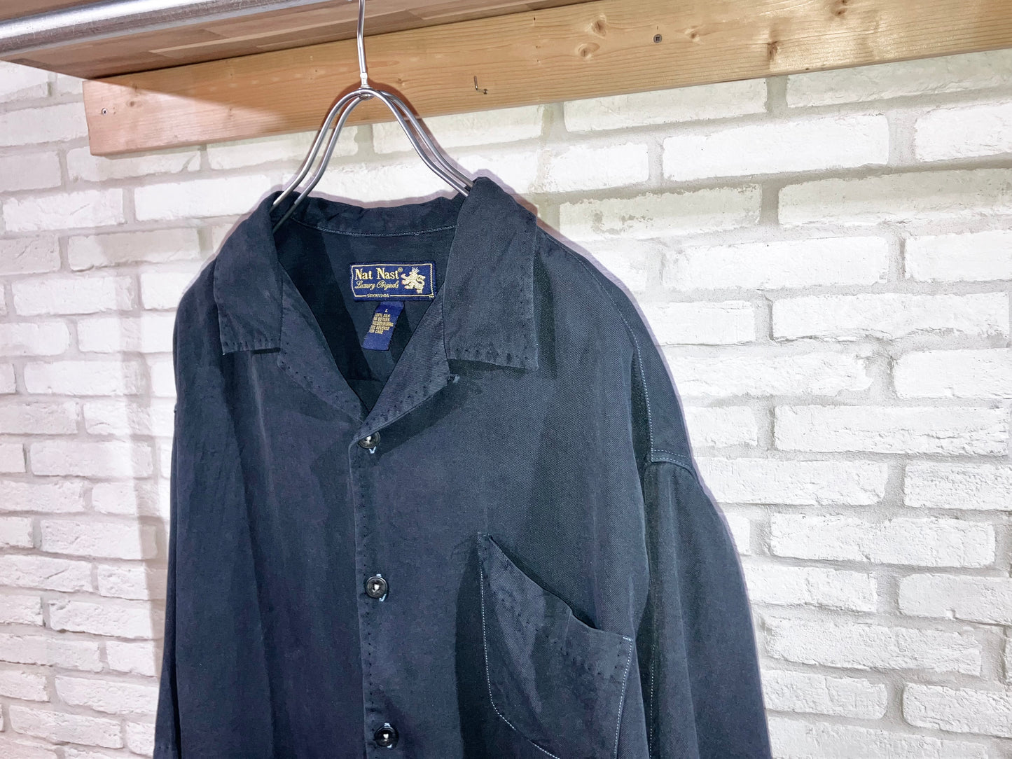 "NAT NAST" Old Garment Dye Silk Shirt