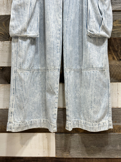 10s Hickory Striped Wide Leg Cargos