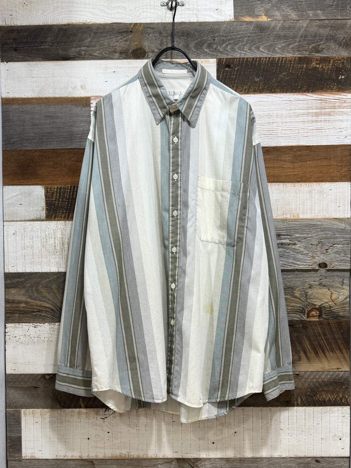 Old Perry Ellis Striped Cotton Shirt