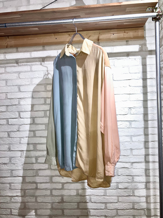 Old Crazy Pattern Silk Shirt