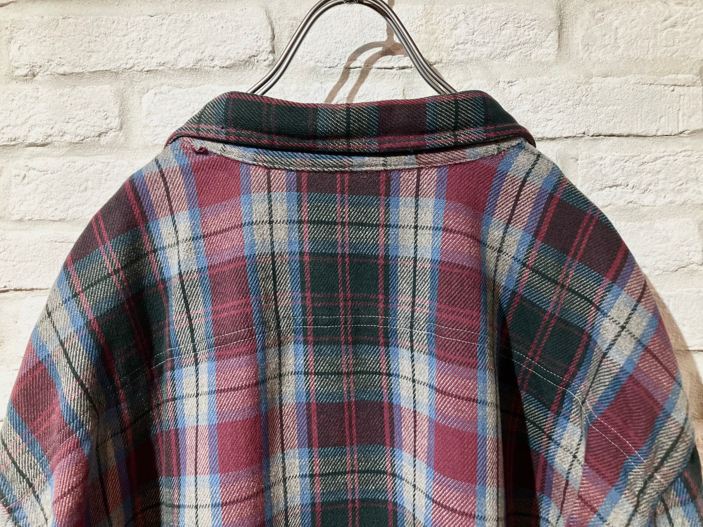 "ST JOHN'S BAY" Old Heavy Flannel Check Shirt