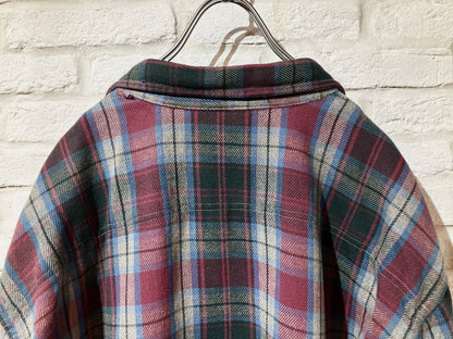 "ST JOHN'S BAY" Old Heavy Flannel Check Shirt
