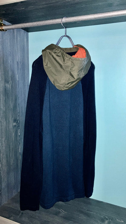 00s Hoodie Docking Design Knit