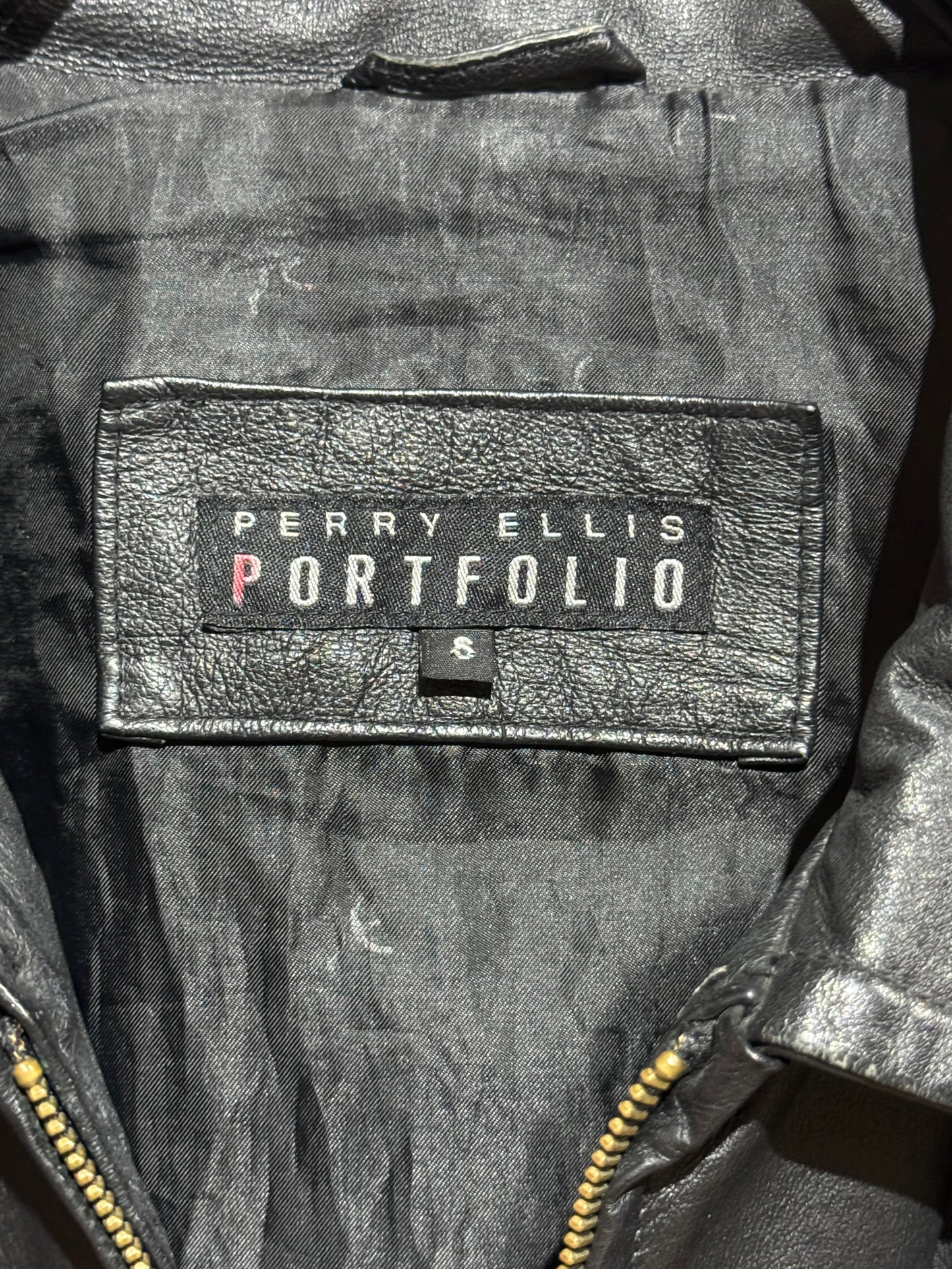 Old Perry Ellis Leather Jacket