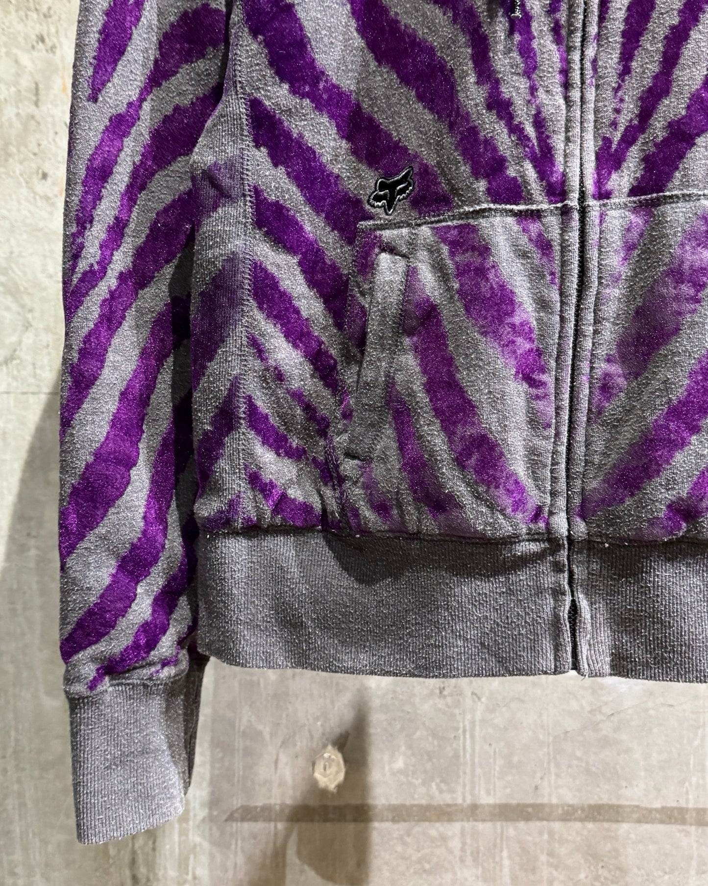 FOX Racing Purple Zebra Sherpa-Lined Zip Hoodie