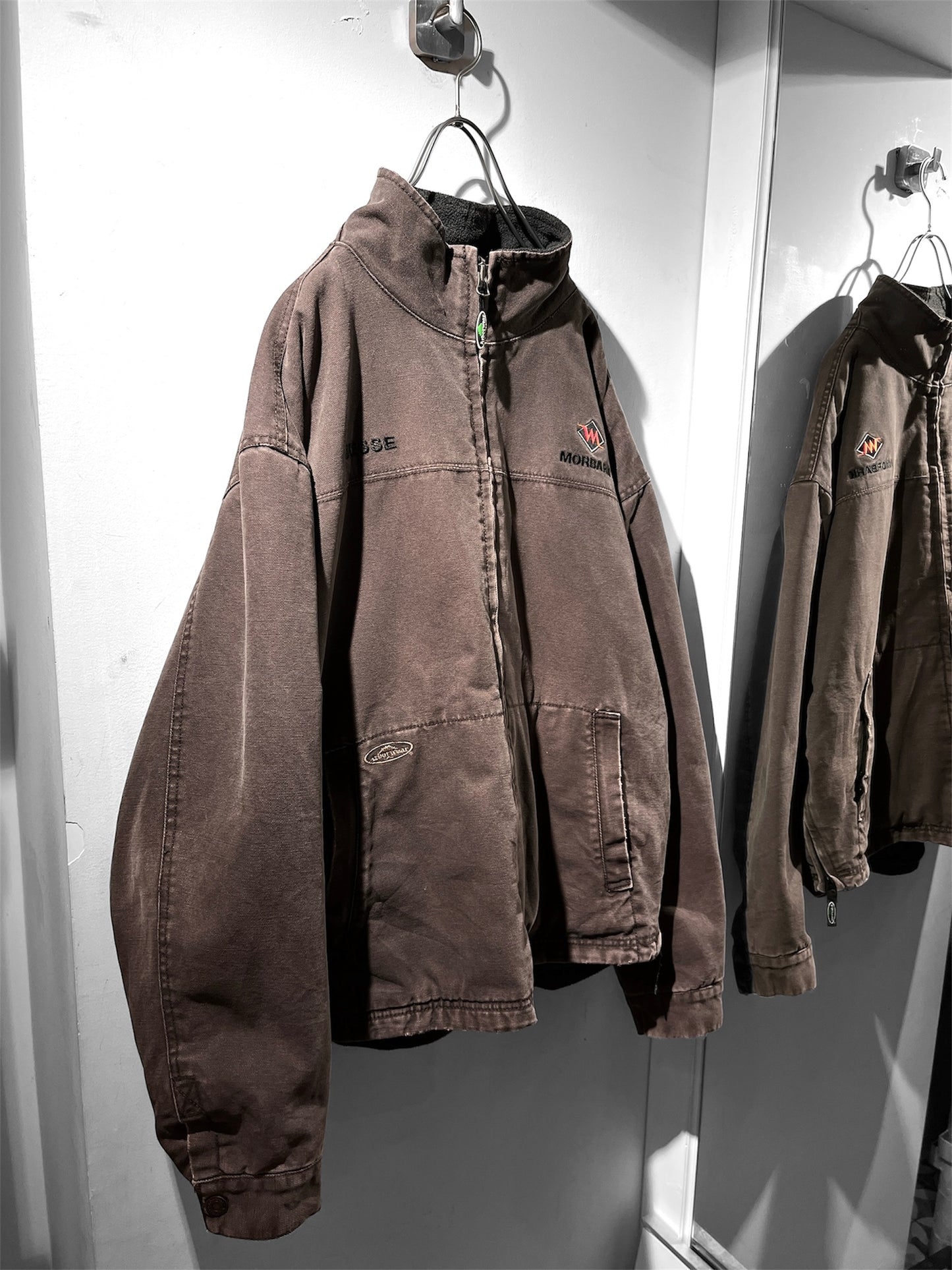 Washed duck work jacket
