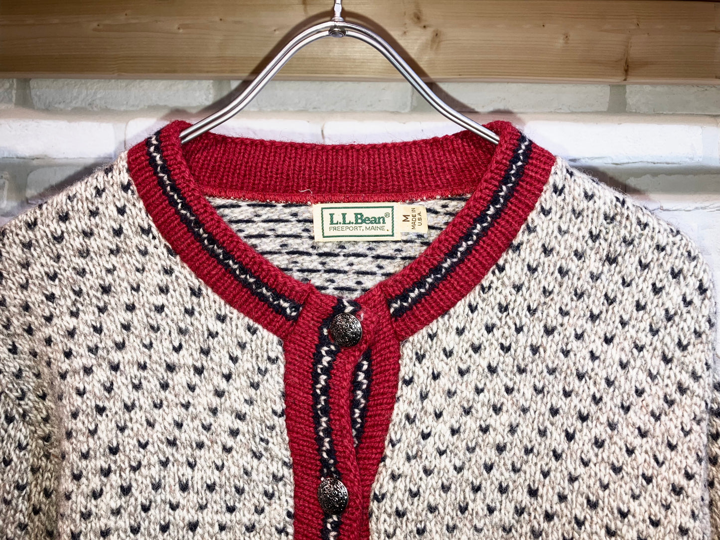 "L.L.Bean" Vintage Tyrolean Knit Cardigan