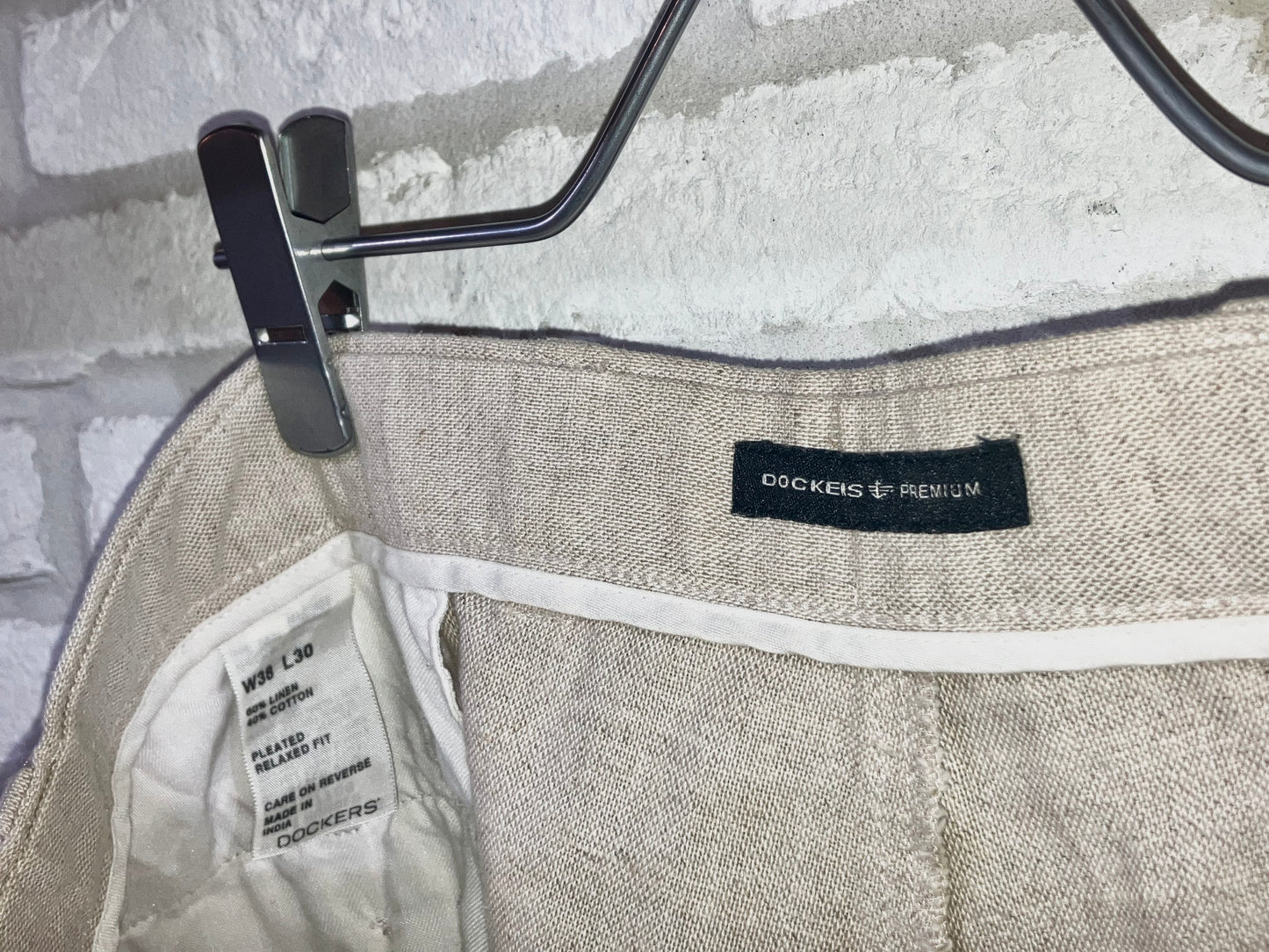 "DOCKERS" 00s Linen&Cotton Wide Slacks