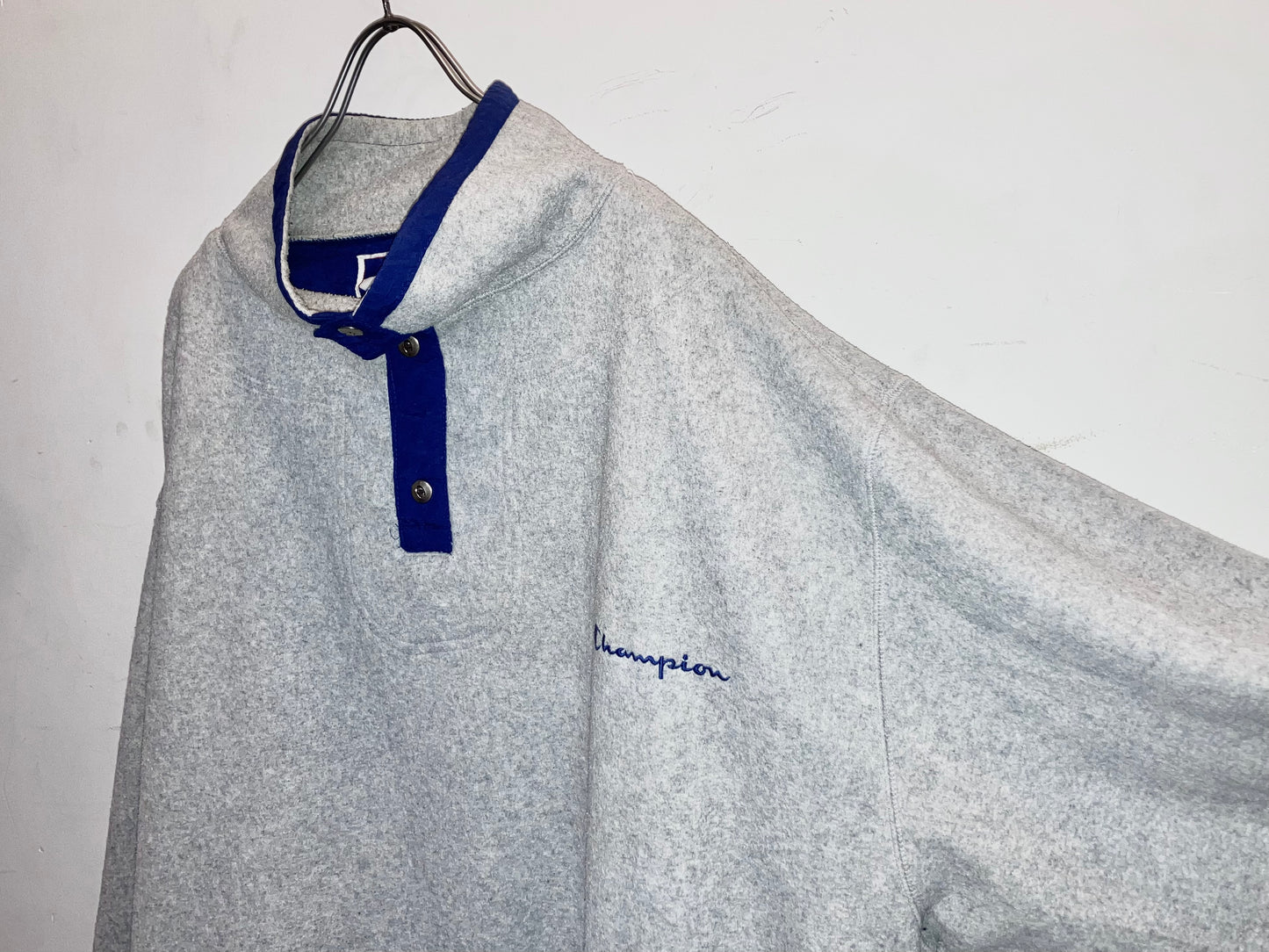 "Champion" Old Super Big Fleece Tops "Snap Tee Style"
