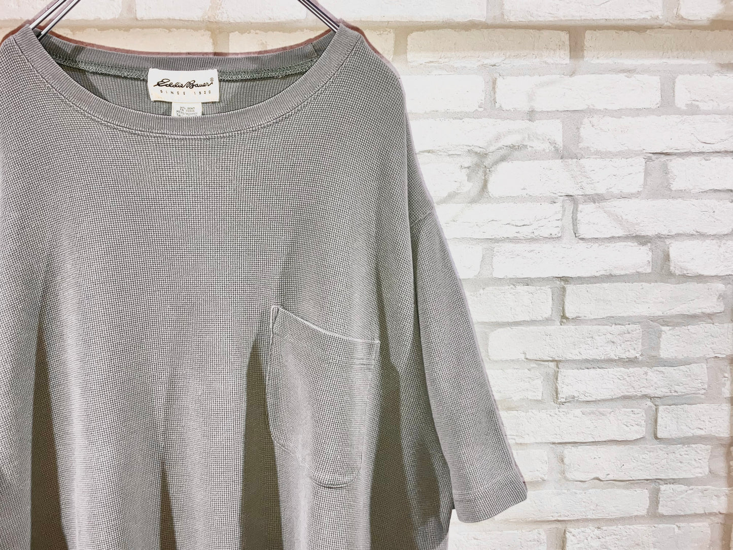 "Eddie Bauer" 00s Kanoko Fabric Pocket Tee
