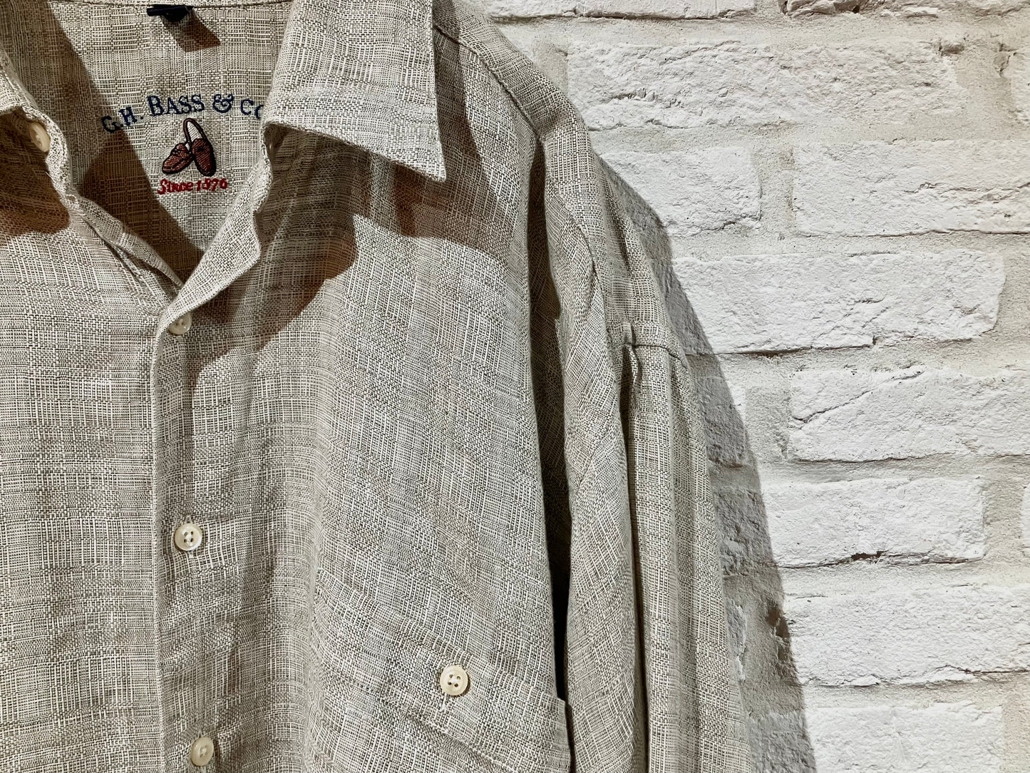 "G.H BASS&CO." Old Design Fabric Shirt