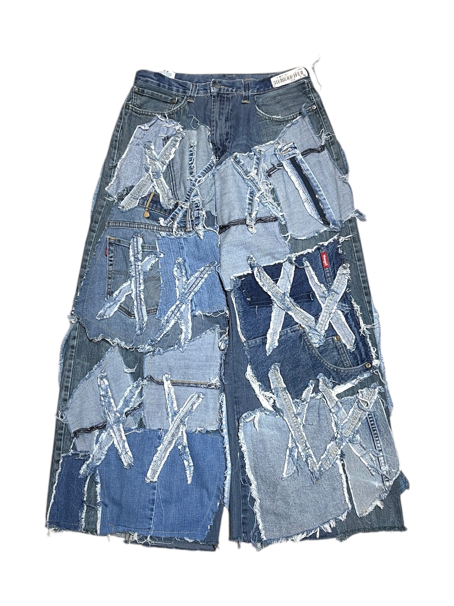 Remake baggy denim pants