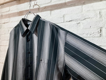 "pierre cardin" Old Oversized Stripe Shirt