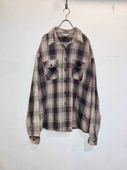 "FIVE BROTHER" Old Super Wide Heavy Flannel Check Shirt
