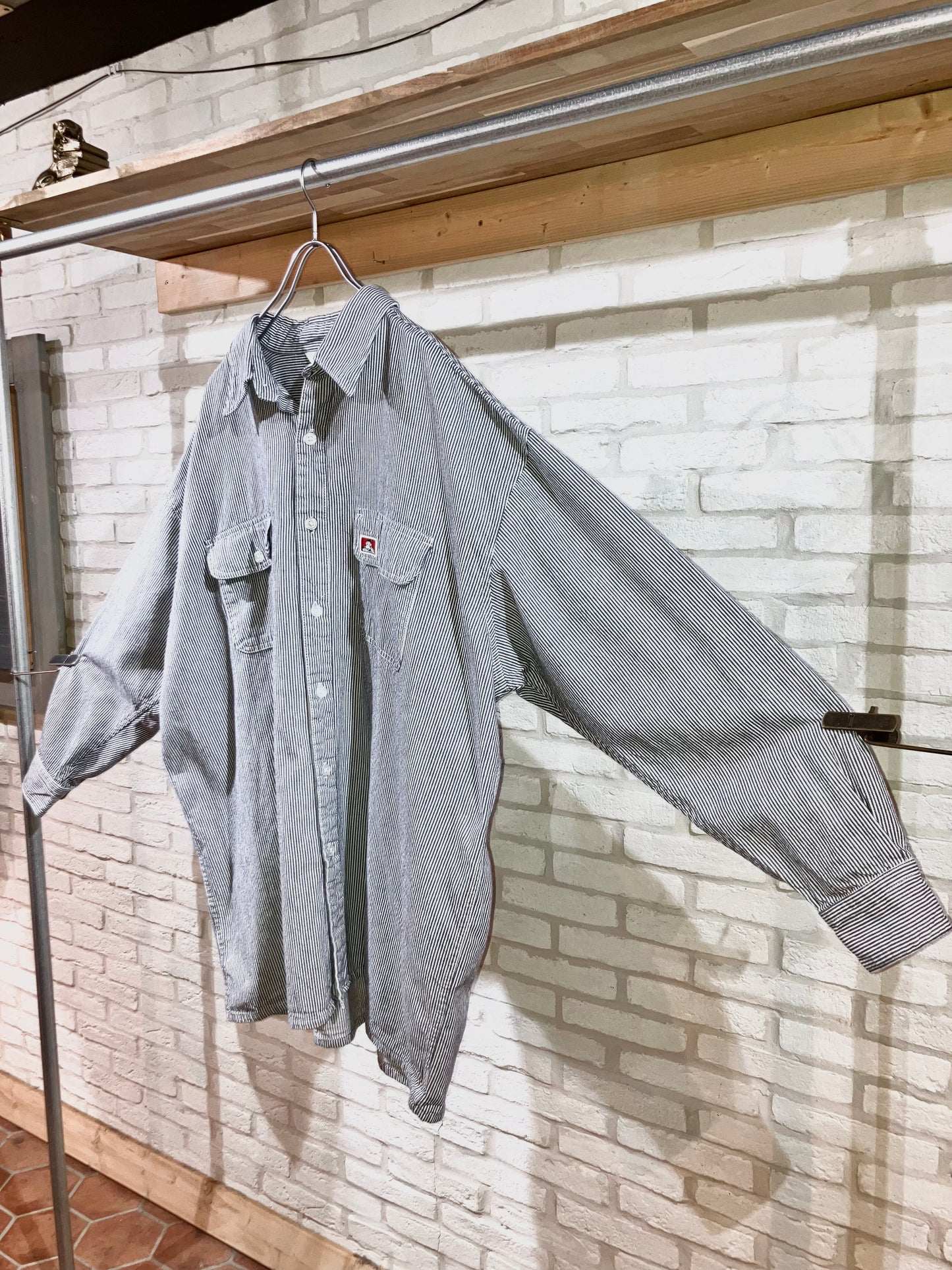 "BEN DAVIS" 10s Oversized Hickory Work Shirt