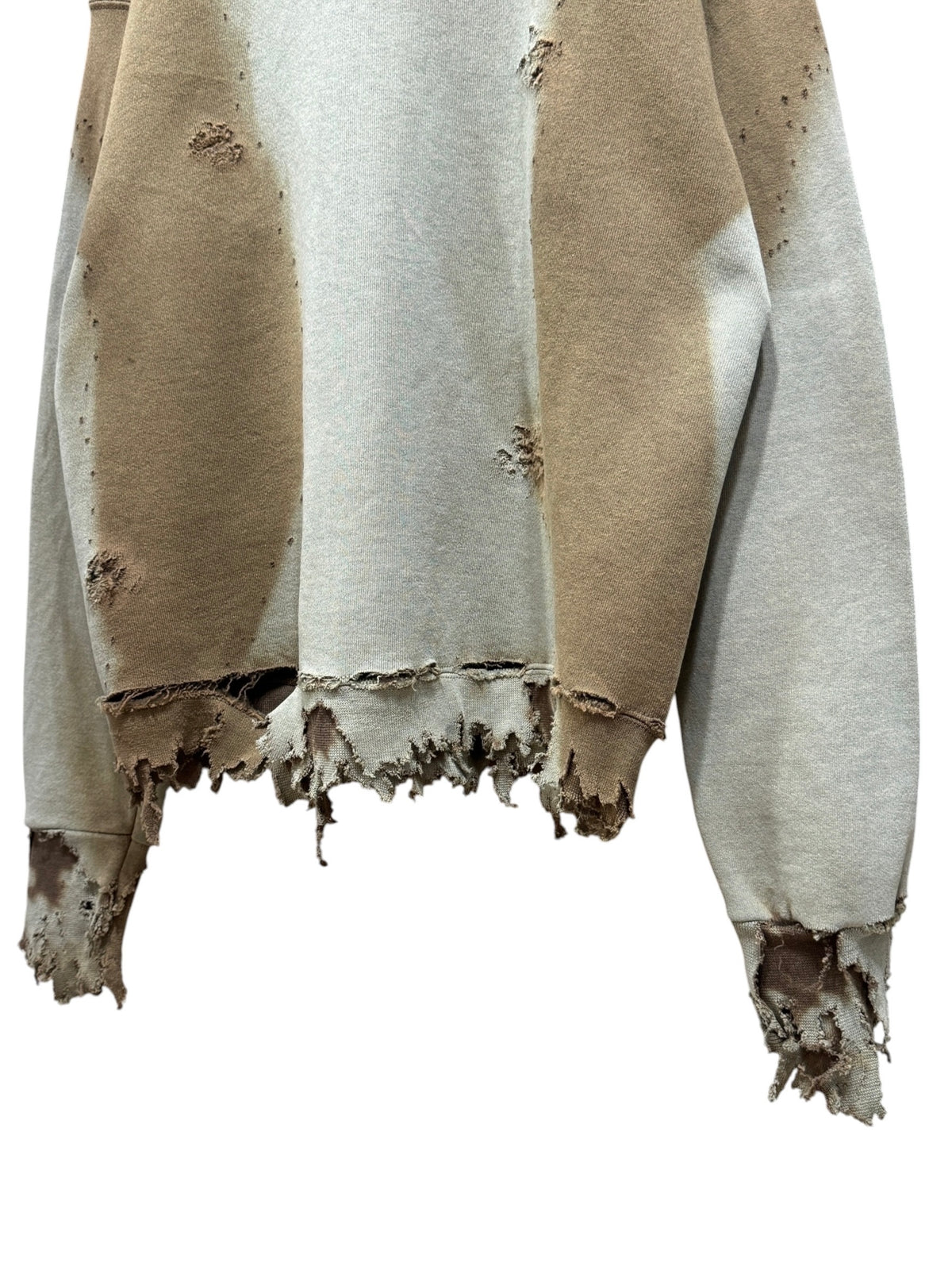 Old Bleach Washed Destroyed Sweatshirt