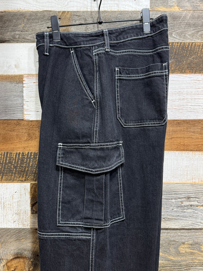 10s Wide Denim Cargo Pants