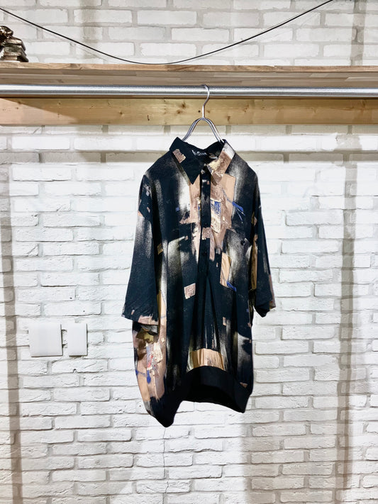 Vintage Design Rayon Pollover Shirt