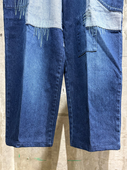 Noiz Jeans Patchwork Design Denim Pants